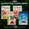 G128 Garden Flag Set Seasonal Gnomes 12"x18" 4 pieces Blockout Fabric